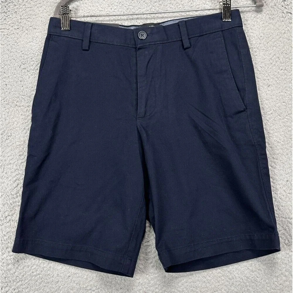 Banana Republic Shorts Mens 29X10 Aiden Chino Navy Blue Khaki Stretch Casual NEW